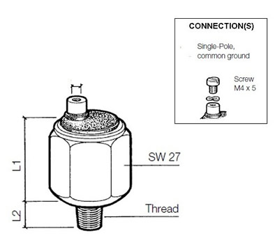 VDO Pressure switch 10.00 PSI